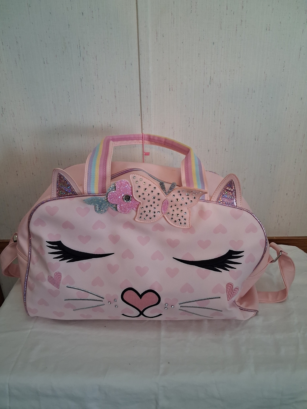 Mrs. Gwens OMG Kitty Cat Dance Overnight Bag New with Tags Pink